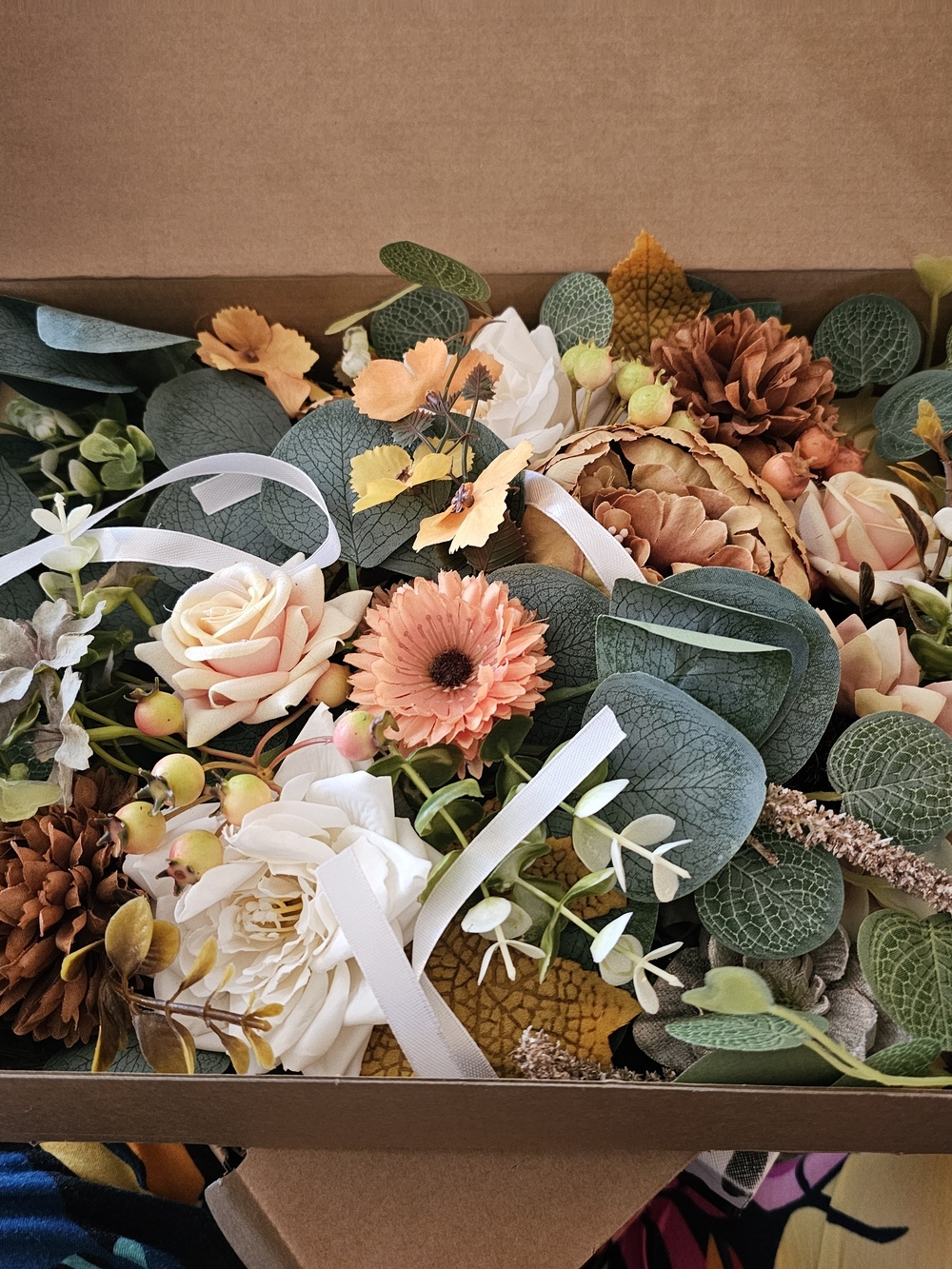 Autumn Eucalyptus Floral Wedding Set - Fall Orange & Green - Picture 11 of 14